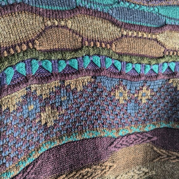 Canadian Impressions Vintage Grandpa 3D knit Cardigan - Picture 6 of 8